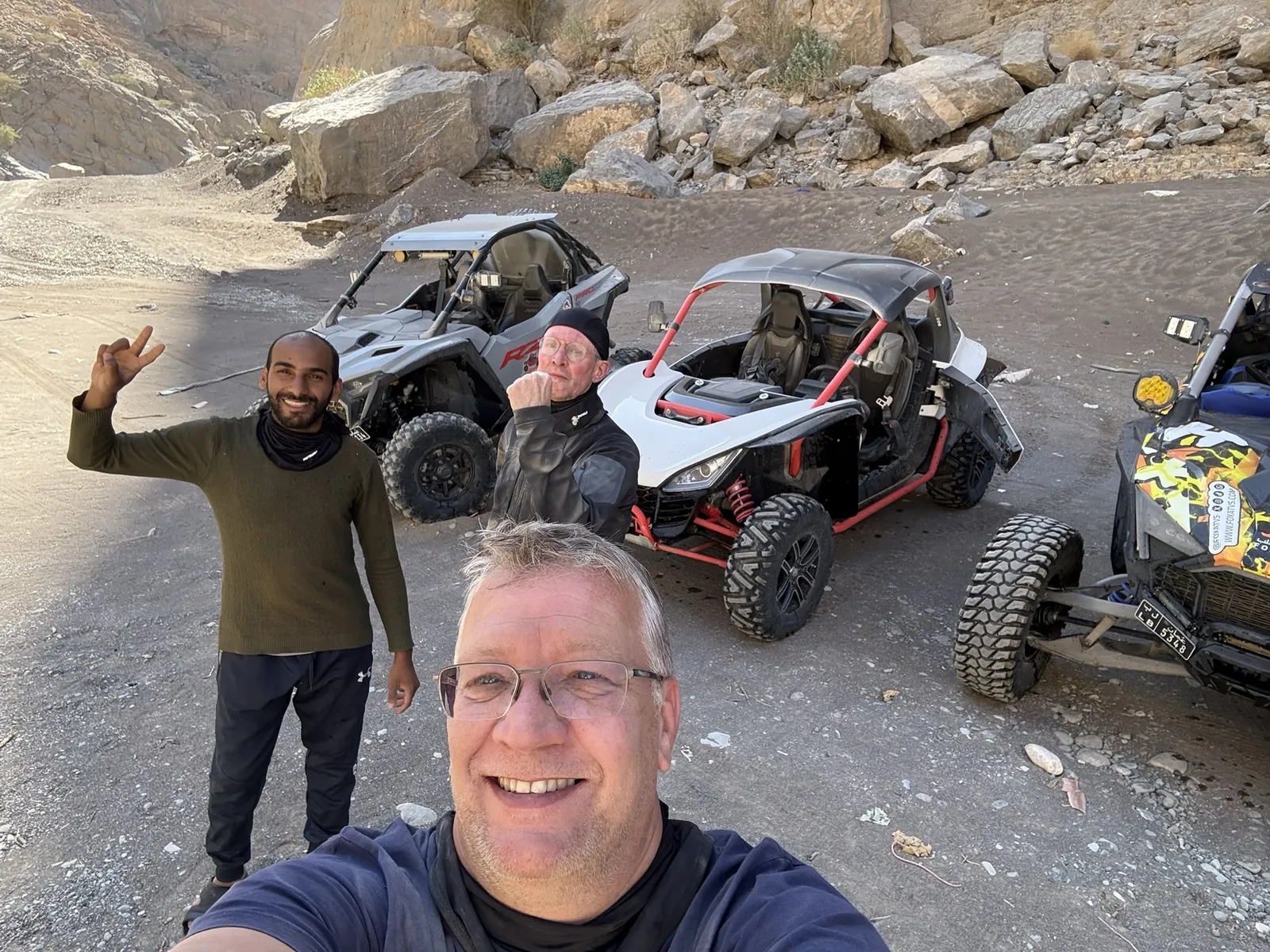 FOX ATVS guests and team gathered with their UTVs in Oman