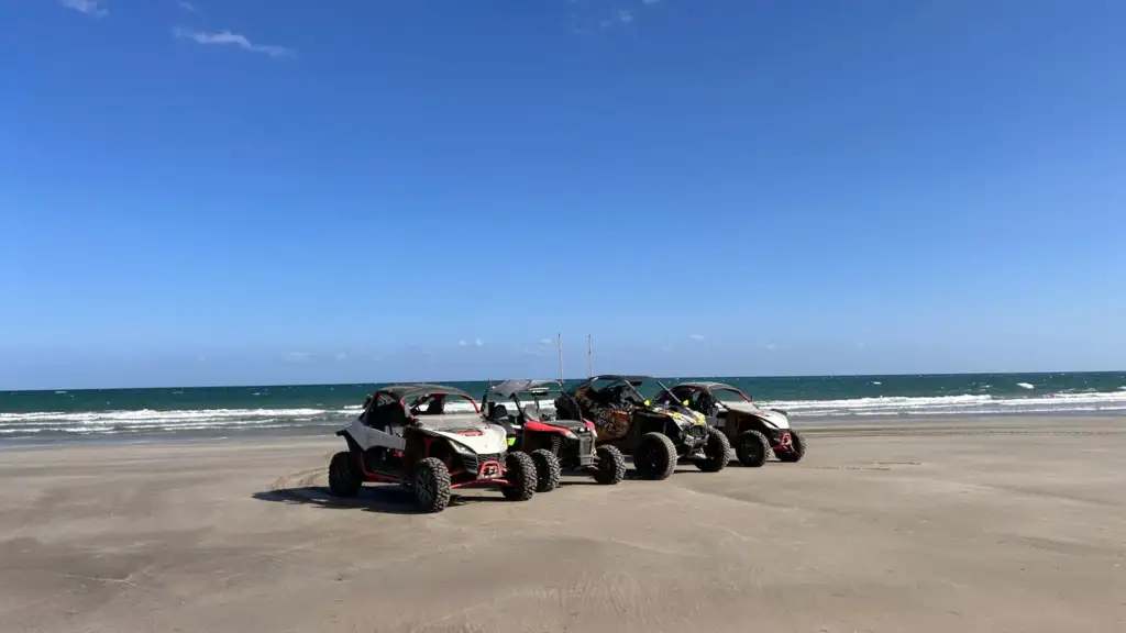 FOX ATVs off-road buggies beside the Arabian Sea in Oman
